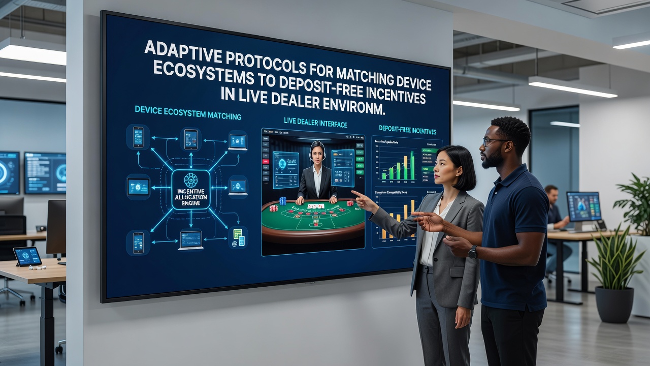 Diagram showing how adaptive protocols synchronize device ecosystems with deposit-free rewards during live dealer gameplay