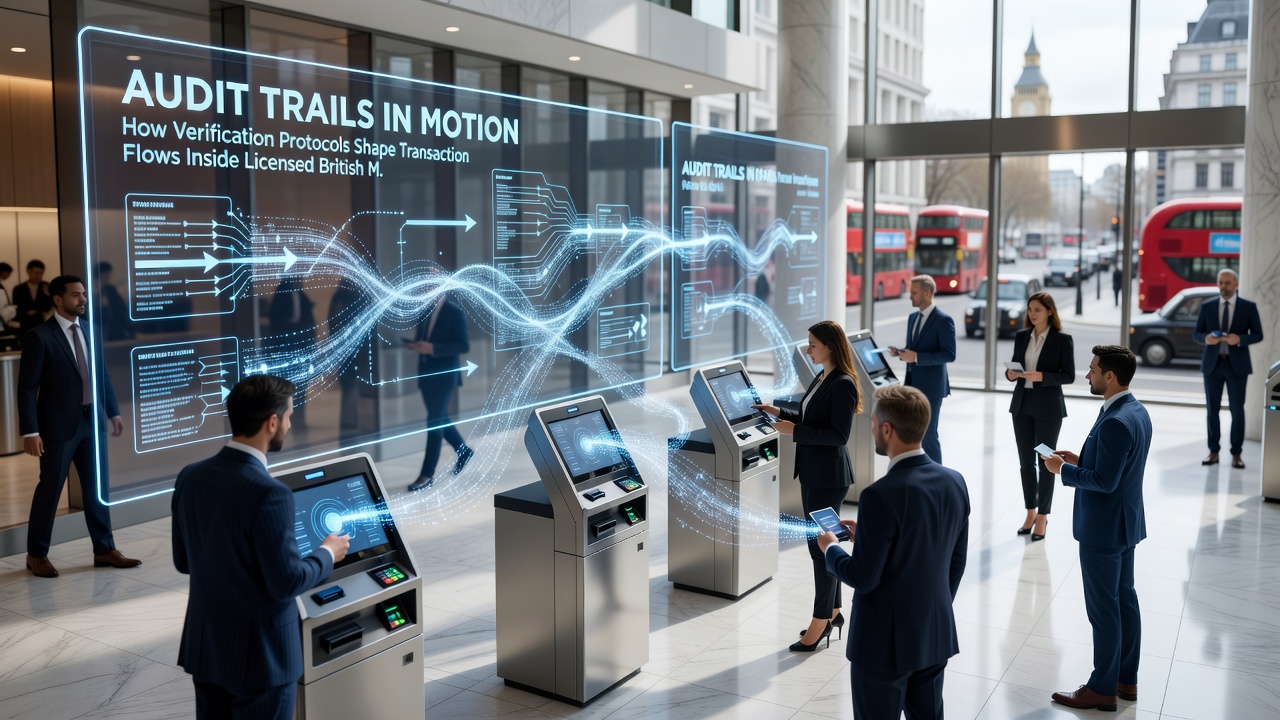 Secure server room displaying audit trail servers for UK mobile gambling platforms