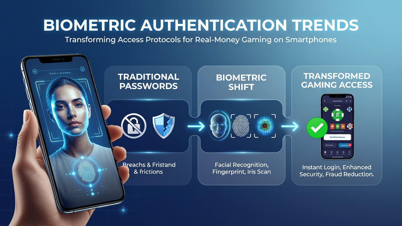 Tablet screen showing multi-factor biometric verification during a gaming session