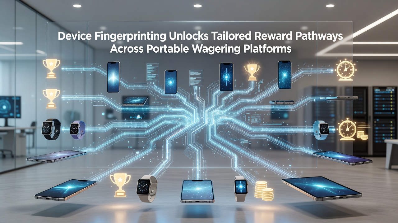 Close-up view of mobile app interface displaying personalized reward notifications triggered by device fingerprint analysis