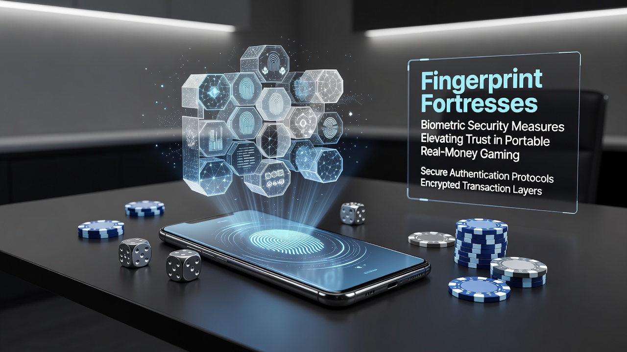 Close-up view of fingerprint authentication process on a mobile gaming interface during a live dealer session